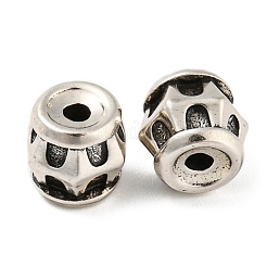 環境に優しい真鍮ビーズ  カドミウムフリー＆鉛フリー  コラム  アンティークシルバー  7.5x7x8mm  穴：1.8mm&nbsp;KK-M258-08AS