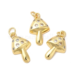 Rack Plating Brass Micro Pave  Cubic Zirconia Pendants&nbsp;KK-B068-46G
