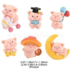 1Set Resin Pig Display Decoration&nbsp;AJEW-FS0001-25