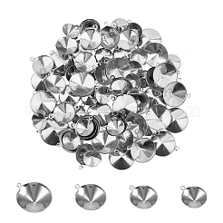 304 Stainless Steel Pendant Rhinestone Settings&nbsp;STAS-UN0010-26