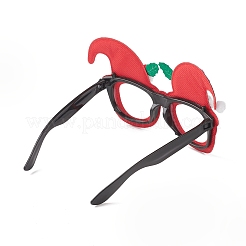 Christmas Plastic & Non-woven Fabric Glitter Glasses Frames&nbsp;LS-AJEW-E053-01C