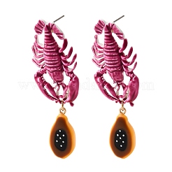 Alloy Dangle Stud Earrings&nbsp;EJEW-D327-03G