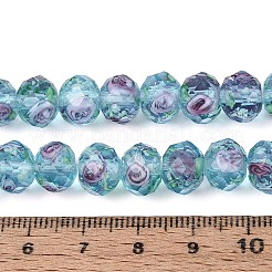 Handmade Luminous Lampwork Beads Strands&nbsp;LAMP-N037-01E