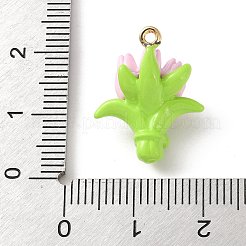 合金エナメルチャーム  花のチャーム  ゴールドカラー  ピンク  20x16x10mm  穴：1.2mm&nbsp;AL-CBA02ED-04G