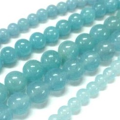 Natural White Jade Beads Strands&nbsp;G-G051-R1-8mm