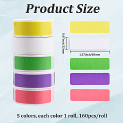 5 Rolls 5 Colors Paper Tag&nbsp;DIY-SP0006-73