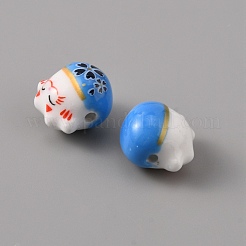 Handmade Porcelain Beads&nbsp;PORC-WH0016-02E