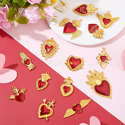 28Pcs 14 Styles DIY Heart Jewelry Making Findings Kits&nbsp;FIND-ME0001-88