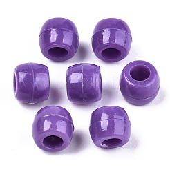 プラスチックビーズ  バレル  パープル  8x6mm  穴：3.5mm  約2630個/500g&nbsp;MACR-S272-47I-8x6mm