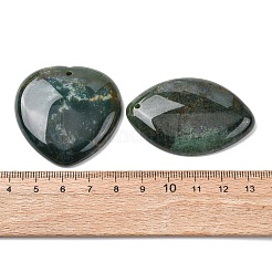 天然石インディアン瑪瑙ペンダント  リアクタングラーハートホースアイ  混合図形  42~50x32~42x7~8mm  穴：1.6~1.8mm&nbsp;G-Z113-03