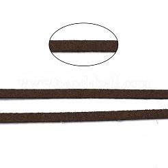 スエード調コード  フェイクレース  サドルブラウン  1/8インチ（3mm）x1.5mm  約96.24~98.43ヤード（88~90m）/ロール&nbsp;LW-S028-56