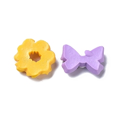 オペーク樹脂カボション  DIY装飾用  ツイストラウンド＆蝶結び  ミックスカラー  ラウンド：17x16x5mm  蝶結び：12.5x18x6mm&nbsp;RESI-K012-18