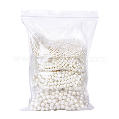 ガラスパールビーズ連売りセット  ラウンド  パールカラーの  乳白色  4~10mm  穴：1mm  85~216個/連  32インチ  1連 /セット&nbsp;HY-TA0001-B-02