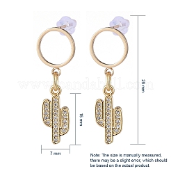 Brass Dangle Stud Earrings&nbsp;EJEW-JE04114