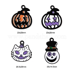 16Pcs 4 Style Alloy Enamel Pendants&nbsp;ENAM-LS0001-33