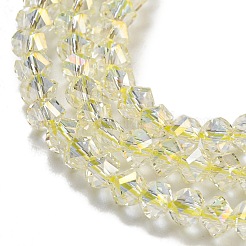 Electroplate Glass Beads Strands&nbsp;GLAA-Q105-04W