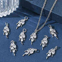 SHEGRACE Brass Clear Cubic Zirconia Pendants&nbsp;XGRQ3K621-545P