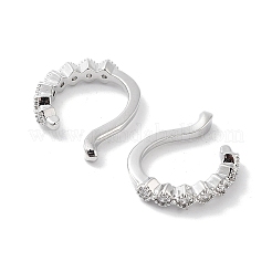 Rack Plating Brass Micro Pave Cubic Zirconia Clip-on Ring&nbsp;EJEW-C081-02P