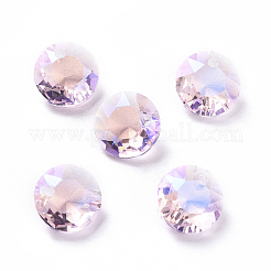 ガラスのラインストーンチャーム  多面カット  フラットラウンド  ミックスカラー  8x4.3mm  穴：1.2mm&nbsp;RGLA-L016-B-M