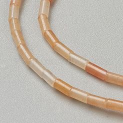 天然石レッドアベンチュリンビーズ連売り  コラム  4.3~5.6x2.3~2.5mm  穴：0.9mm  約82~86個/連  14.96~17.71インチ（38~45cm）&nbsp;G-B004-A24