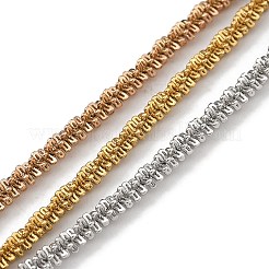304ステンレススチールリンクチェーンブレスレット  ミックスカラー  8-1/8インチ（20.5cm）&nbsp;BJEW-H618-12MC