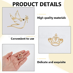 7Pcs 7 Styles Zinc Alloy Lapel Pin Brooches&nbsp;JEWB-GA0001-49