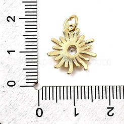 Sun Brass Micro Pave Cubic Zirconia Pendants&nbsp;KK-C134-11G-07