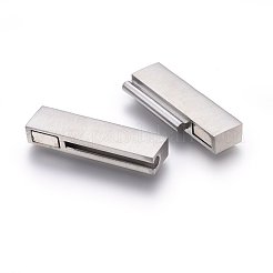 Tarnish Resistant 304 Stainless Steel Magnetic Clasps with Glue-in Ends&nbsp;STAS-E440-25P