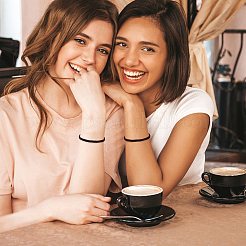 ナイロン編みコードブレスレット12個セット  結び目調節可能な女性用ブレスレット  ブラック  内径：1-1/2~3-3/8インチ（3.7~8.5cm）&nbsp;BJEW-AN0001-58