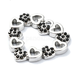 Rack Plating Alloy with Rhinestone Pendants&nbsp;FIND-Z051-05P-01