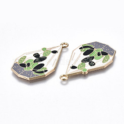 Eco-Friendly Alloy Enamel Pendants&nbsp;ENAM-Q437-028-NR