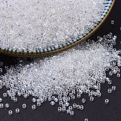 MIYUKIデリカビーズ小  シリンダー  日本製シードビーズ  15/0  （dbs0051)クリスタルab  1.1x1.3mm  穴：0.7mm  約35000個/袋  100 G /袋&nbsp;SEED-J020-DBS0051