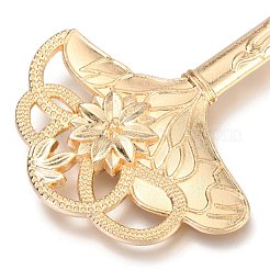 合金の毛が付いています  花  カドミウムフリー＆ニッケルフリー＆鉛フリー  14KGP本金メッキ  158x41.5x4.5mm&nbsp;PALLOY-H204-02G