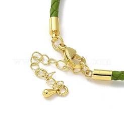 3MM Braided Round Imitation Leather Cord Bracelet Making&nbsp;MAK-S075-01G-N