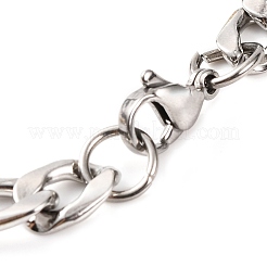 304 Stainless Steel Figaro Chain Bracelets for Women&nbsp;BJEW-G711-11GP