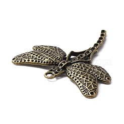 チベット風合金ビッグサイズペンダントトップ  トンボ  アンティークブロンズ  55x49.5x4mm  穴：3.2mm&nbsp;FIND-WH0050-50AB
