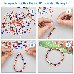 Independence Day Theme DIY Bracelet Making Kit&nbsp;DIY-FH0006-53