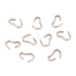 変色しにくい201ステンレススチール製クイックリンクコネクター  チェーンパーツ  ステンレス鋼色  7.5x5x1mm&nbsp;STAS-H121-22P