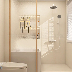 Acrylic Bathroom Door Public Signs Set&nbsp;AJEW-WH20054-223B