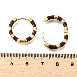 Brass Enamel Earrings&nbsp;EJEW-R024-01G-02
