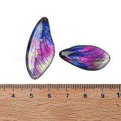 4Pcs Transparent Epoxy Resin Butterfly Wings Pendants&nbsp;RESI-C057-04C
