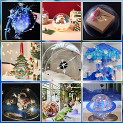 40個 3スタイル 透明PVCディスプレイドーム  植物テラリウムの装飾  半円  DIYの陳列ケースのウィッシュボトル用  透明  89~163x38~83mm  内径：80~150mm&nbsp;FIND-OC0013-57