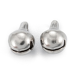 変色しない316サージカルステンレススチールチャーム  鐘  ステンレス鋼色  8.5x6x6mm  穴：1.6mm&nbsp;STAS-C026-28B-P