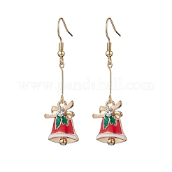 Christmas Bell Alloy Enamel Pendant Necklace & Dangle Earrings Sets&nbsp;SJEW-JS01344
