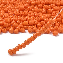 Baking Paint 6/0 Glass Seed Beads&nbsp;SEED-S004-Y3