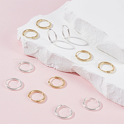 40Pcs 2 Colors Brass Hoop Earrings&nbsp;EJEW-UN0003-25