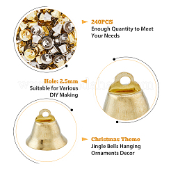 200Pcs 2 Colors Alloy Bell Pendants&nbsp;FIND-FH0008-15