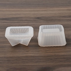 DIY シリコン キャンドル ホルダー金型  キャンドル作り用  台形  ホワイト  4.3x4.3x2.1cm  内径：3x3のCM&nbsp;SIMO-C014-04A