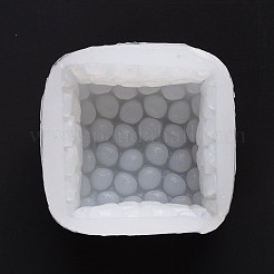 ハニカム キューブ キャンドル食品グレードのシリコン型  香りのよいキャンドル作りに  ホワイト  65x65x63mm  内径：53x53x53mm&nbsp;DIY-D071-03