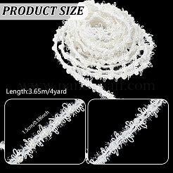 4Yards Polyester with Plastic Pearl Beaded Trim for DIY Sewing Craft&nbsp;OCOR-GA0003-03